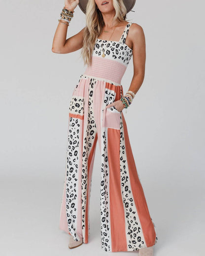 Naisten Jumpsuit Leveillä Jaloilla Polyesterista Elegantti Mukava