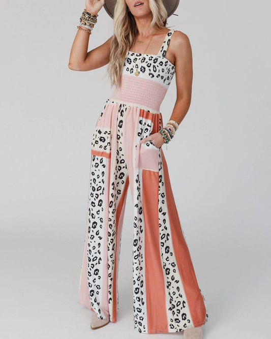 Naisten Jumpsuit Leveillä Jaloilla Polyesterista Elegantti Mukava