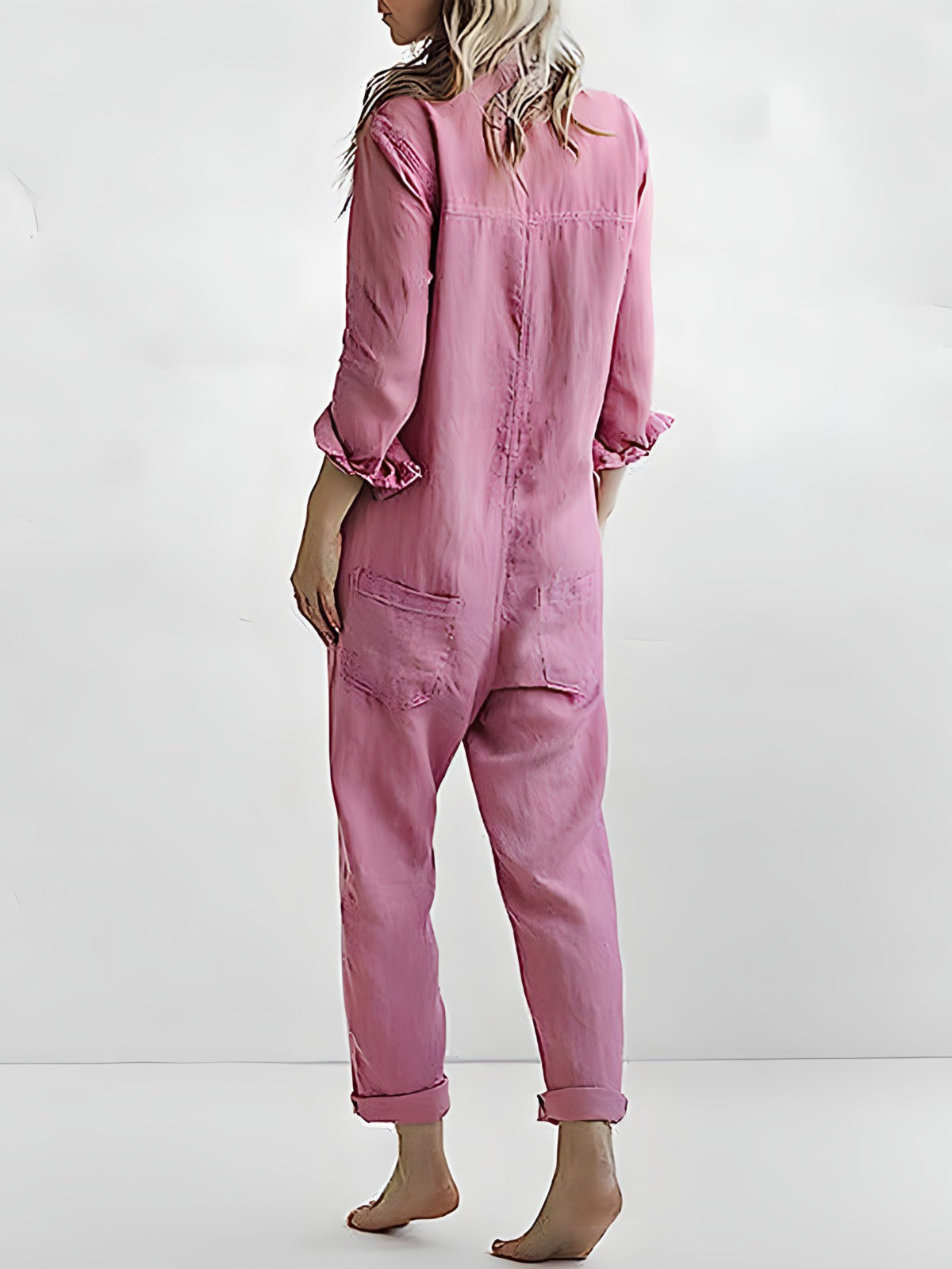 Naisten Jumpsuit Polokraagalla ja Kapeilla Housuilla