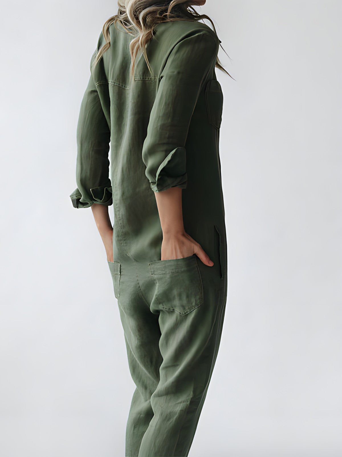 Naisten Jumpsuit Polokraagalla ja Kapeilla Housuilla