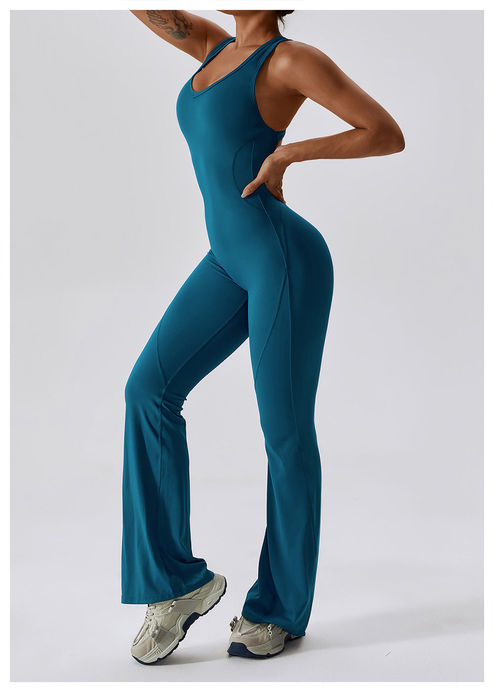 Naisten Jumpsuit V-halkio Muotoiltu Nylon