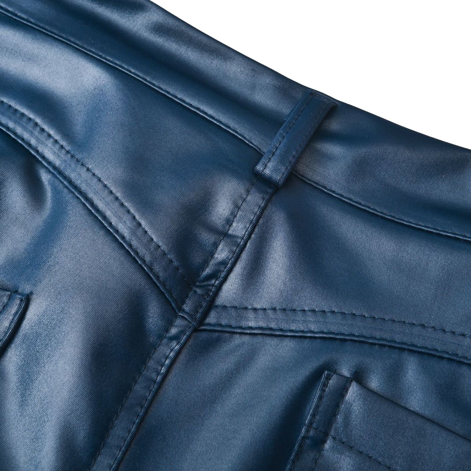 Naisten Keinotekoiset Nahkahousut Korkea Vyötärö Slim Fit PU-Nahka