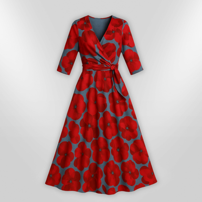 Naisten Kukallinen Mekko Elegantti Design