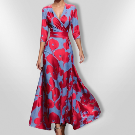 Naisten Kukallinen Mekko Elegantti Design