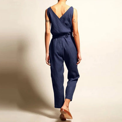 Naisten Linnen Jumpsuit Mukava ja Tyylikäs