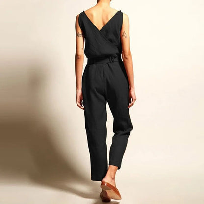 Naisten Linnen Jumpsuit Mukava ja Tyylikäs
