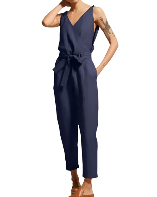 Naisten Linnen Jumpsuit Mukava ja Tyylikäs