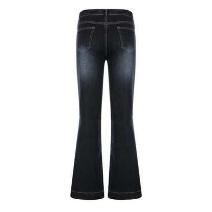 Naisten Low Waist Flare farkut