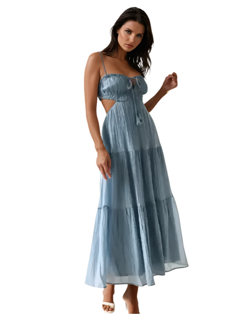 Naisten Maxi Mekko Boho Chic Leikkauksilla