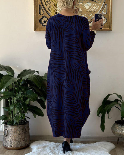 Naisten Maxi Mekko Rento Printti Puuvillasekoite