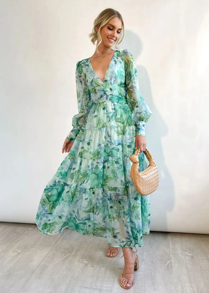 Naisten Maxi Mekko Romanttinen Chiffon