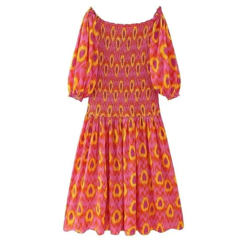 Naisten Maxi Mekko Värikäs Ilmava