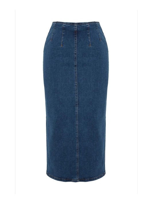 Naisten Midi lyijykynä Denim hame