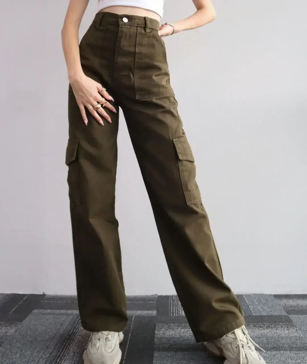 Naisten Multi Pocket Cargo -housut