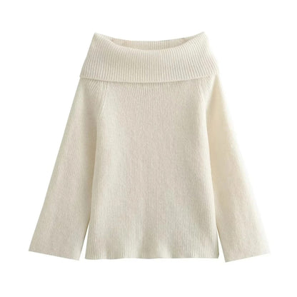 Naisten Off Shoulder Neuletakki