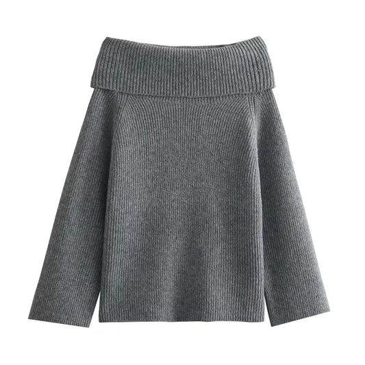 Naisten Off Shoulder Neuletakki
