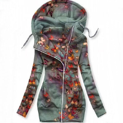 Naisten Perhonen Art Vest Sweatshirt