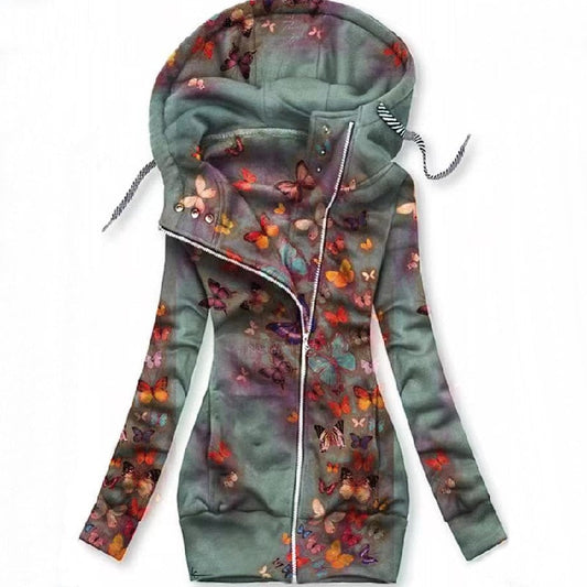 Naisten Perhonen Art Vest Sweatshirt