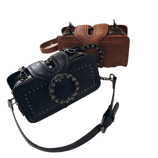 Naisten Pieni Laukku Vintage-tyyli PU-nahasta Säädettävällä Olkahihnalla