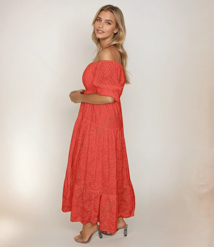 Naisten Pitkä Pitsimekko Elegantti Pehmeä Pitsi