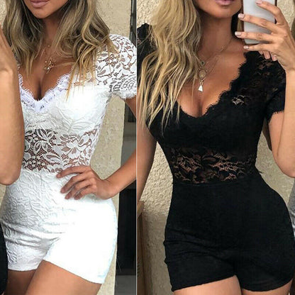 Naisten Pitsi Romper Romanttinen Spandex