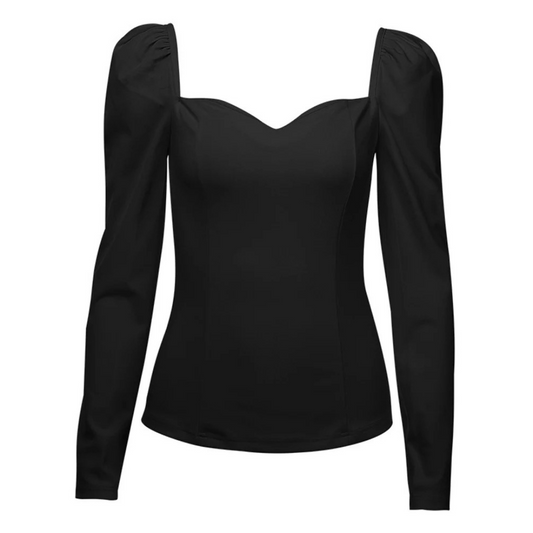 Naisten Puff hihat Slim pusero