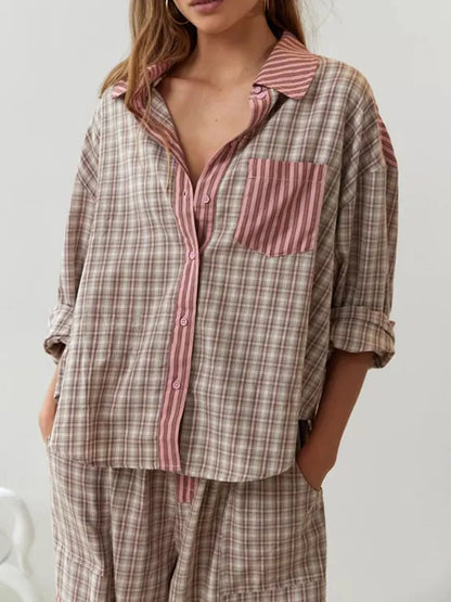 Naisten Pyjama Fleecemateriaalista Mukava Yöasu