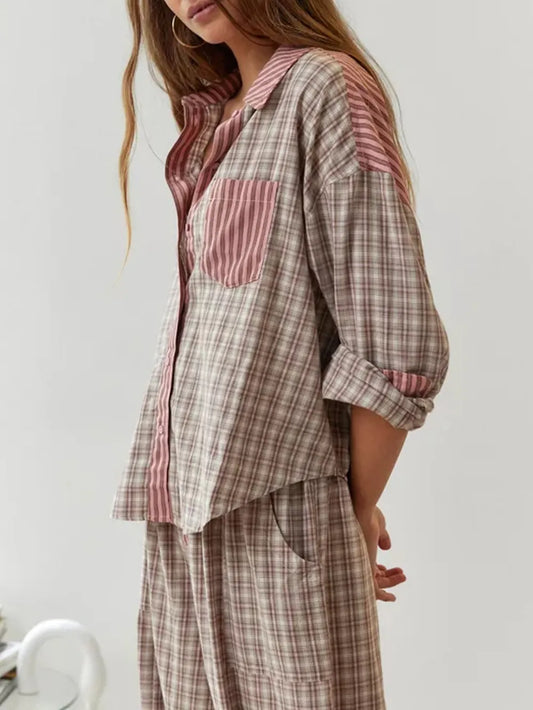 Naisten Pyjama Fleecemateriaalista Mukava Yöasu