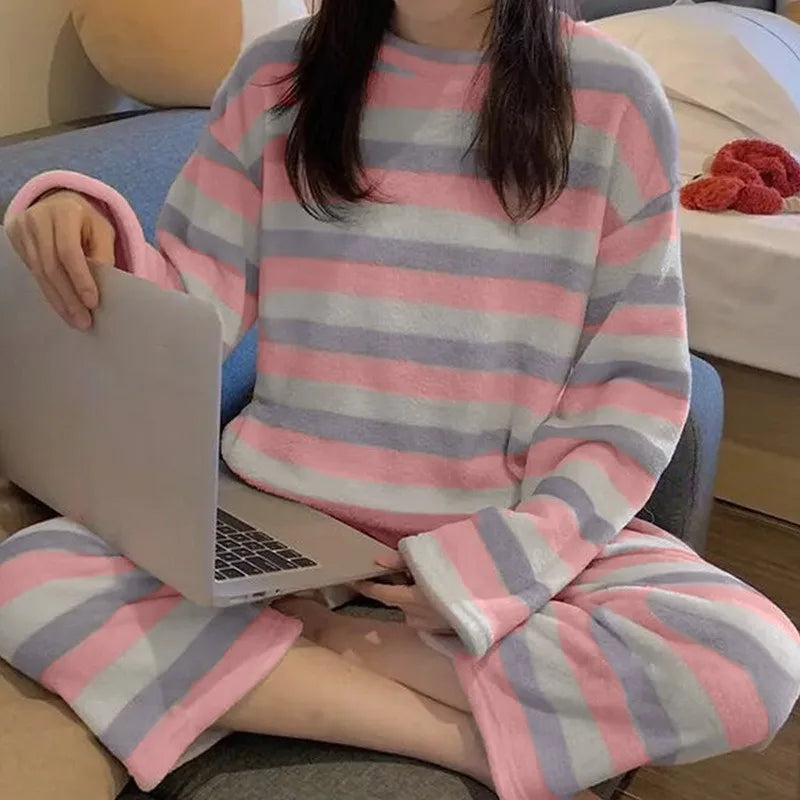 Naisten Pyjama Pehmeä Katooni Mukavuus