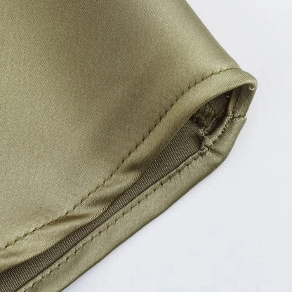 Naisten Satiini Slip Midi Mekko