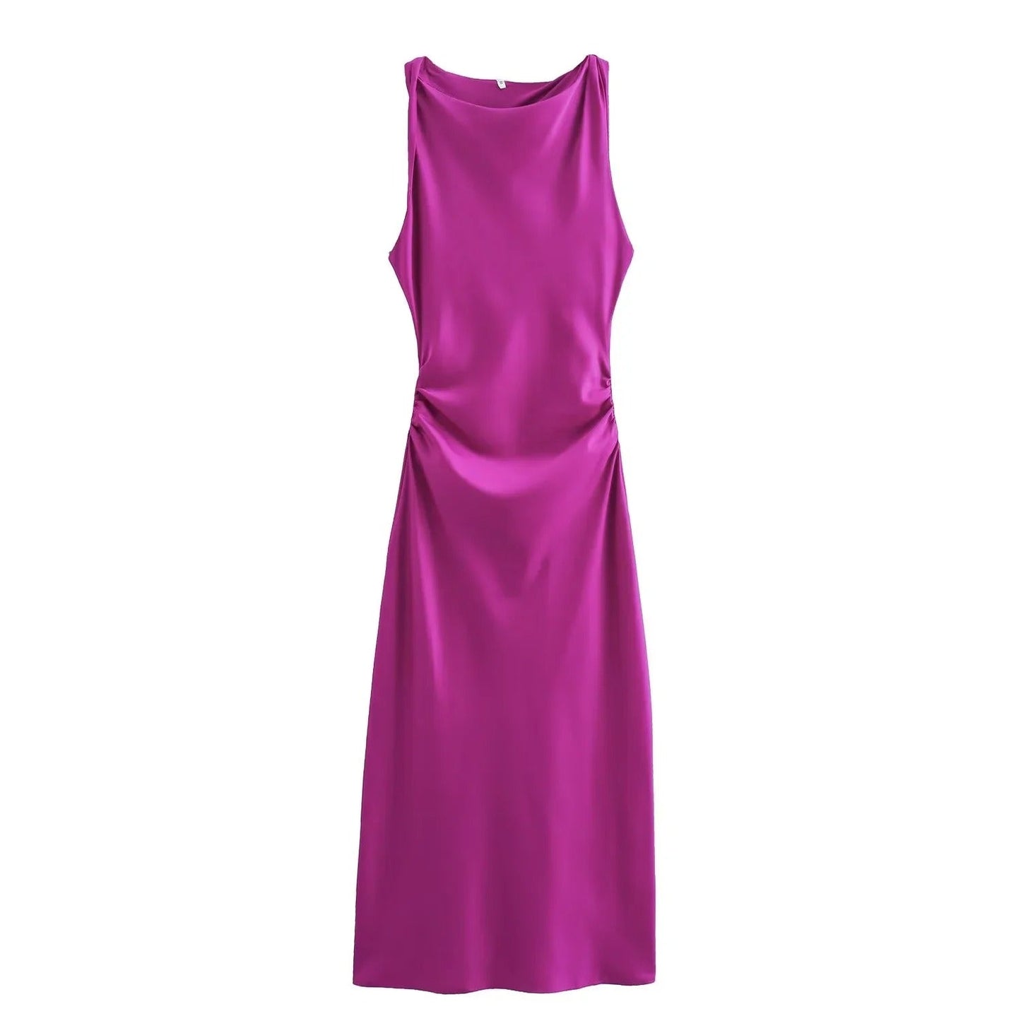 Naisten Satiini Slip Midi Mekko