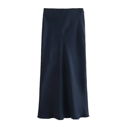 Naisten Slim Fit Satiini Kiristysnauha Mekko