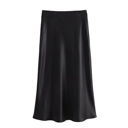 Naisten Slim Fit Satiini Kiristysnauha Mekko