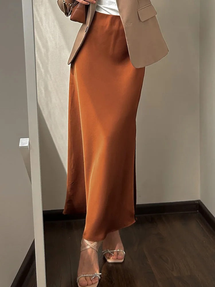 Naisten Split Satin hame