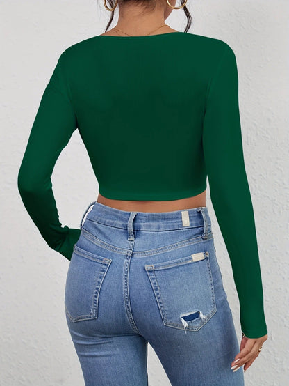 Naisten Square Neck Slim Fit T-paita