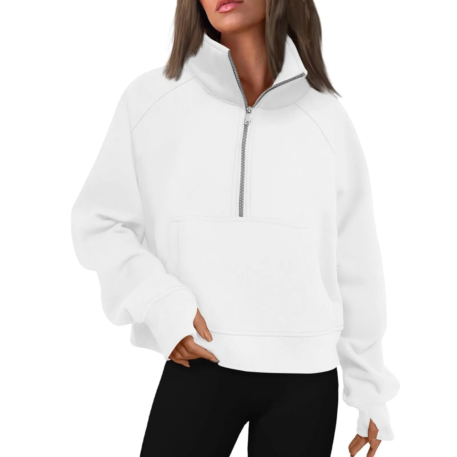 Naisten Stand Collar Fleece takki