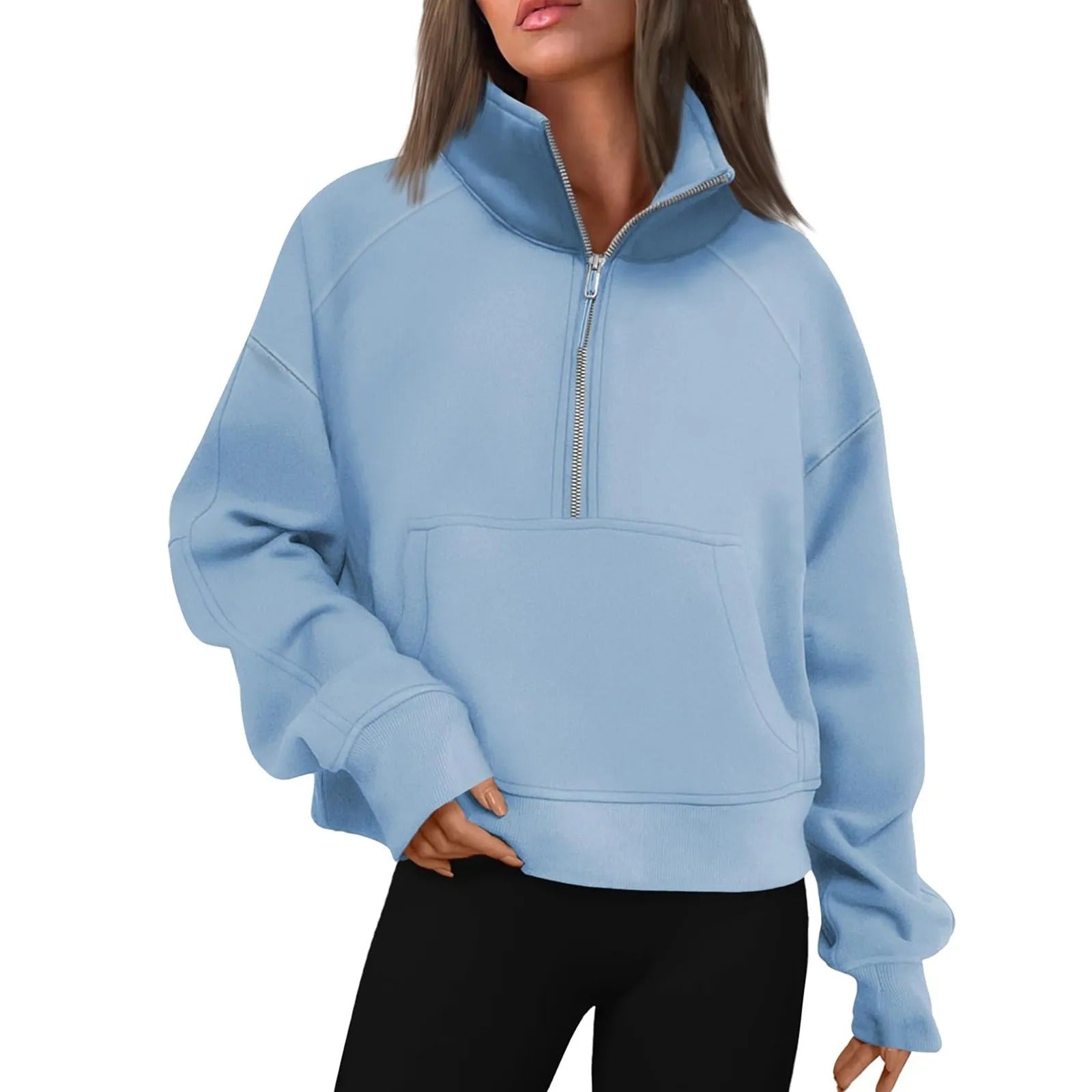 Naisten Stand Collar Fleece takki