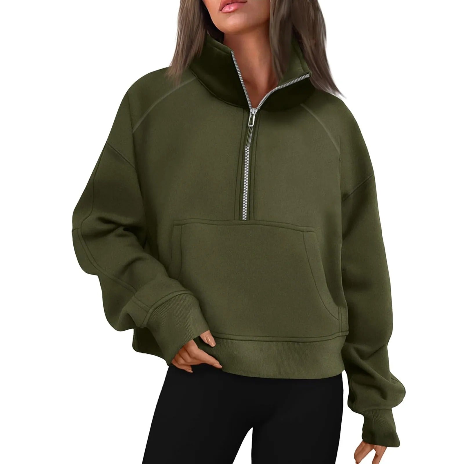 Naisten Stand Collar Fleece takki