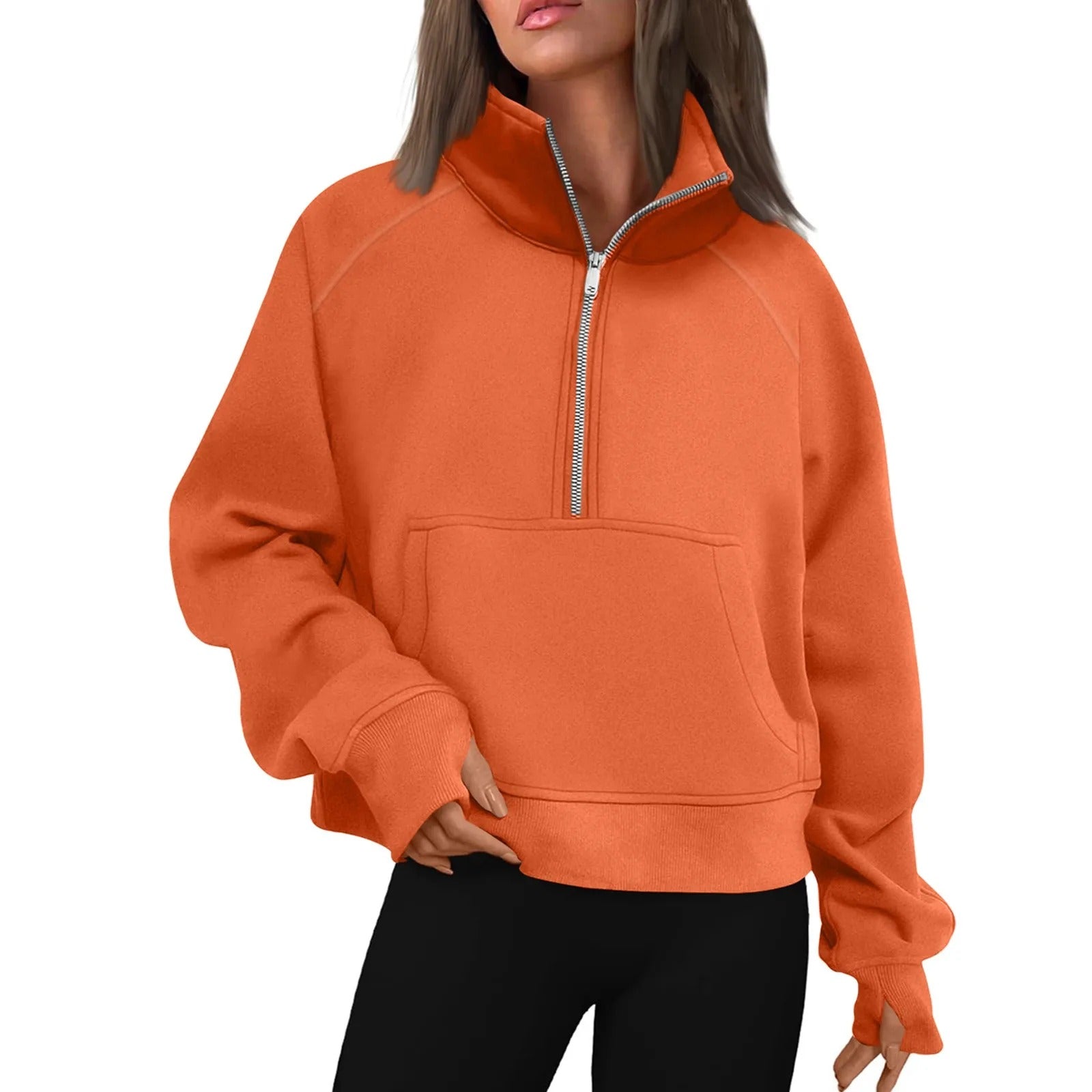 Naisten Stand Collar Fleece takki