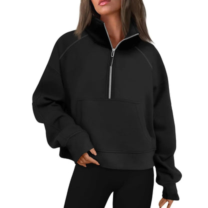 Naisten Stand Collar Fleece takki