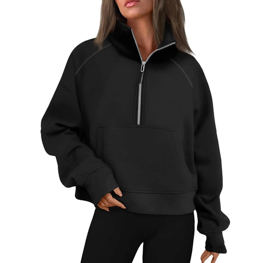 Naisten Stand Collar Fleece takki
