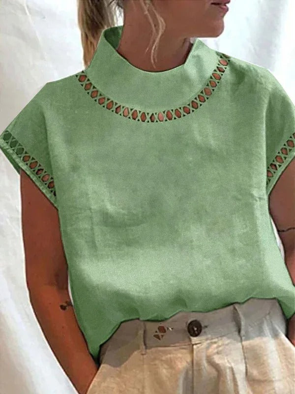 Naisten Toppi Elegantti Polyesteri Elastaani