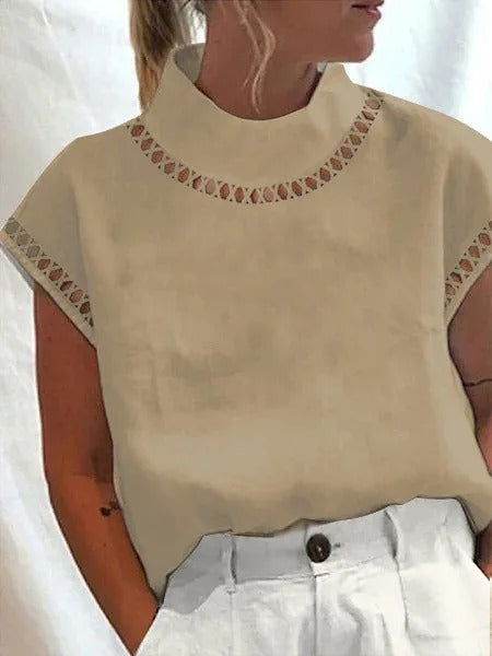 Naisten Toppi Elegantti Polyesteri Elastaani