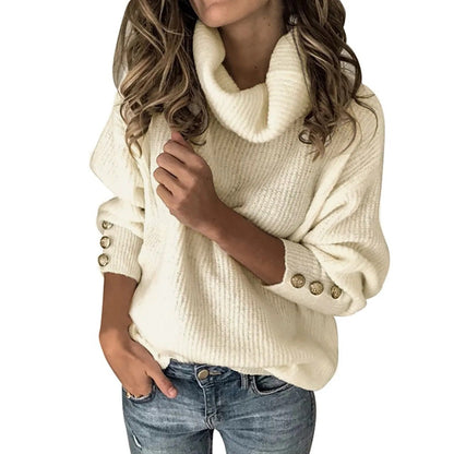 Naisten Vintage-turtleneck Villapaita