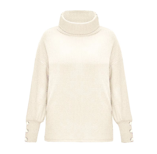 Naisten Vintage-turtleneck Villapaita