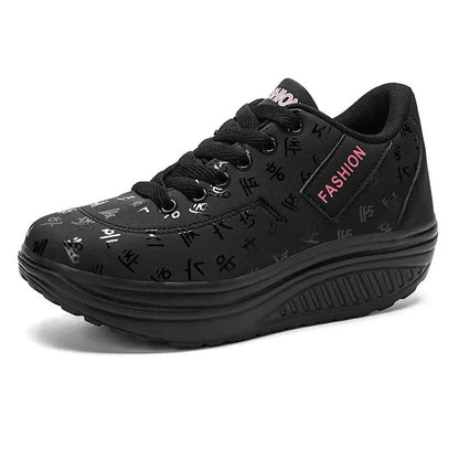 Naisten alustan kiila Lace-Up Sneakers