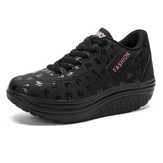 Naisten alustan kiila Lace-Up Sneakers