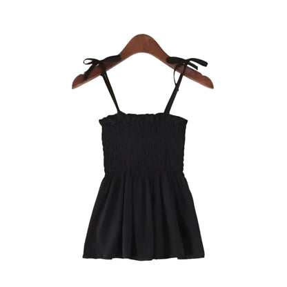 Naisten jousimallinen selkäaukkoinen pliseerattu crop-top