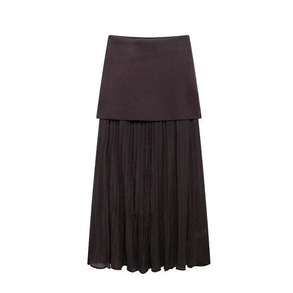 Naisten laskostettu Side-zip Midi-hame
