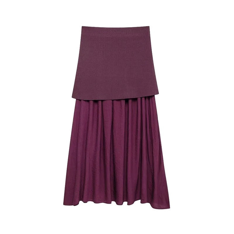 Naisten laskostettu Side-zip Midi-hame